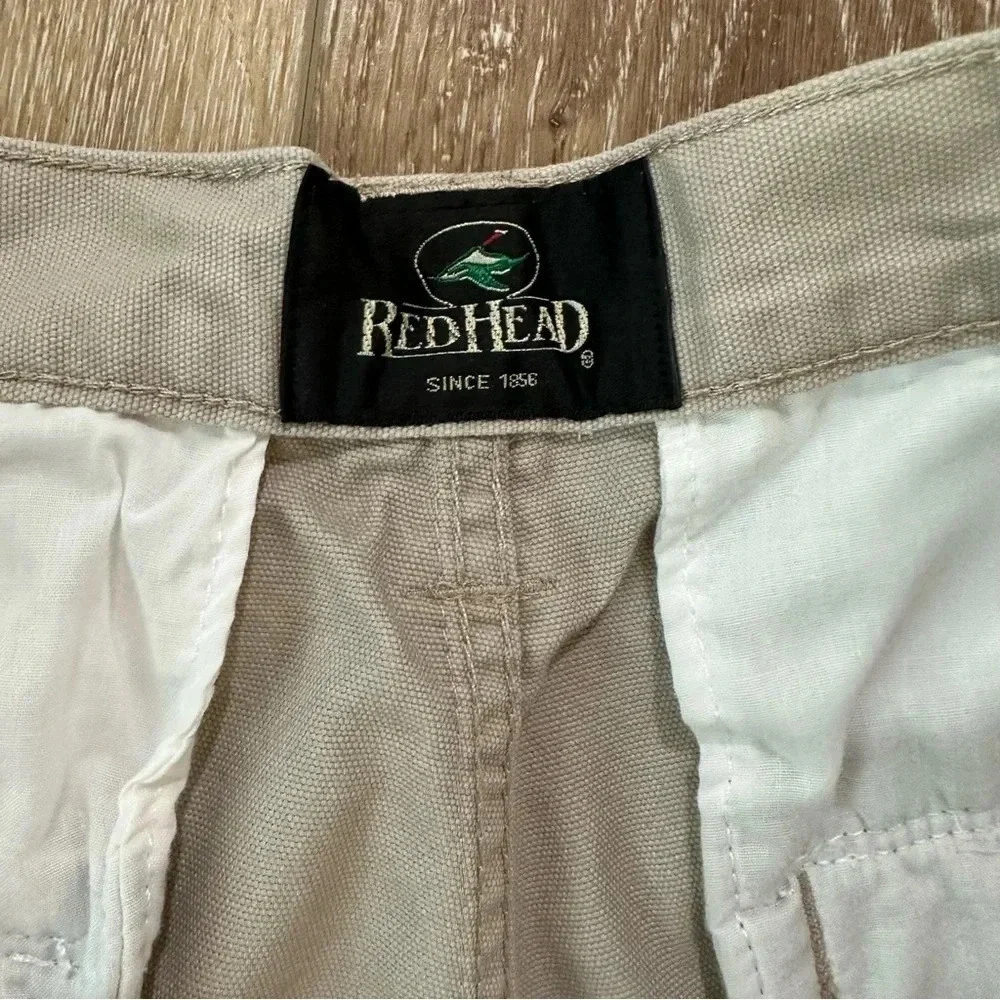 RedHead Men's Khaki Cotton Cargo Shorts Size Waist 38 GUC